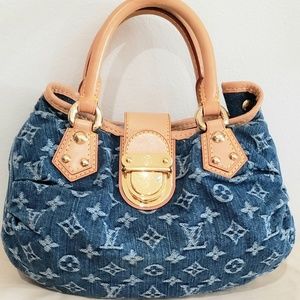 Louis Vuitton Denim Monogram Pleaty Buckle Bag